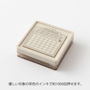 MIDORI | Sello automático coloreable SOFT COLOR - Calendar Monday Start Brown