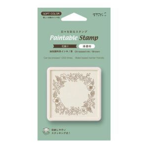 MIDORI | Sello automático coloreable SOFT COLOR - Floral Decoration Brown