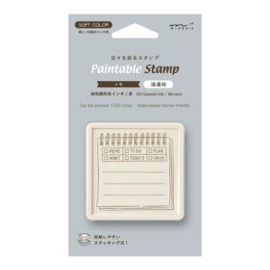 MIDORI | Sello automático coloreable SOFT COLOR - Memo Brown
