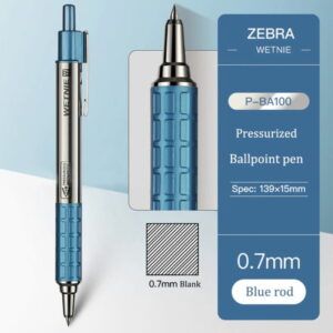 ZEBRA | Bolígrafo Presurizado 0,7 mm WETNIE - Azul (Tinta Negra)