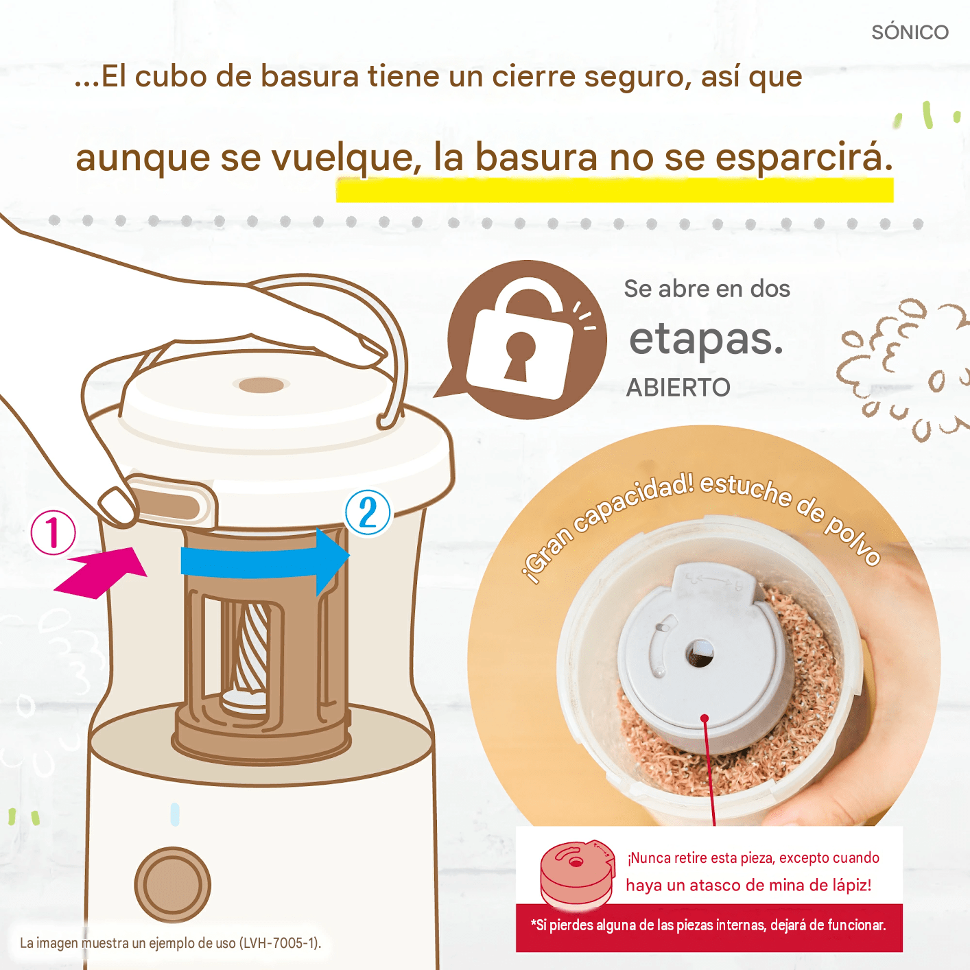 SONIC | Sacapuntas eléctrico USB TOGARI RETURN - Ivory - Imagen 7