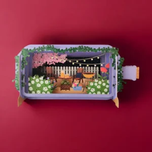 ALLJOY DESIGN | Tarjeta de Felicitación 3D - Message in A Bottle - Summer Garden