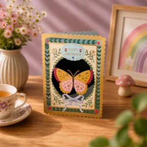 ALLJOY DESIGN | Tarjeta de Felicitación Cumpleaños - Butterfly