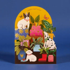 ALLJOY DESIGN | Tarjeta de Felicitación Cumpleaños - Dogs And Plants