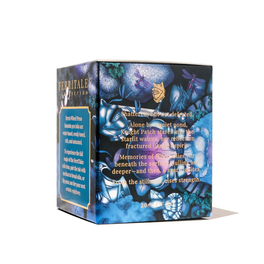 FERRIS WHEEL PRESS | Tintero Vidrio 20 ml - FERRITALES SHIMMER Book of Knight Series - Silent Stillwater - Imagen 4