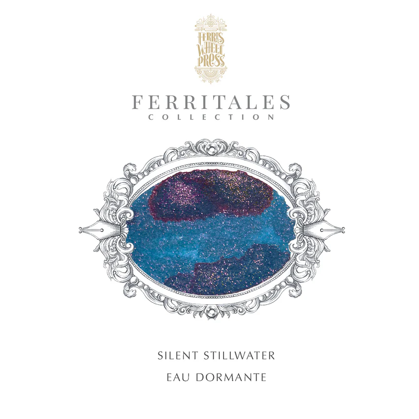 FERRIS WHEEL PRESS | Tintero Vidrio 20 ml - FERRITALES SHIMMER Book of Knight Series - Silent Stillwater - Imagen 2