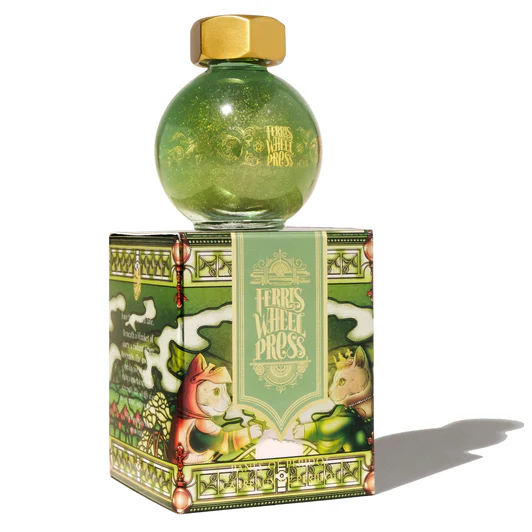 FERRIS WHEEL PRESS | Tintero Vidrio 20 ml - FERRITALES SHIMMER Book of Knights Series - Panes of Peridot
