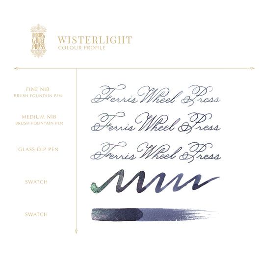 FERRIS WHEEL PRESS | Tintero Vidrio 20 ml - FERRITALES SHIMMER Book of Knight Series - Wisterlight - Imagen 3