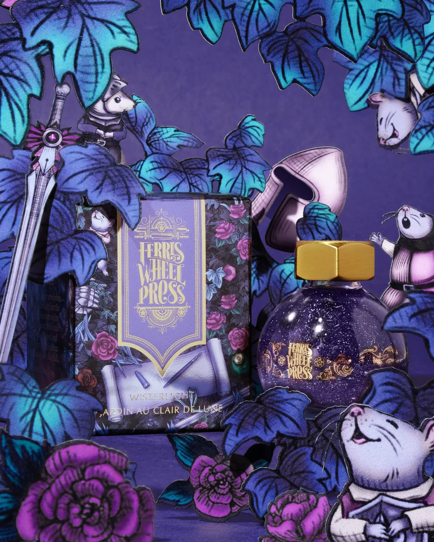 FERRIS WHEEL PRESS | Tintero Vidrio 20 ml - FERRITALES SHIMMER Book of Knight Series - Wisterlight - Imagen 5