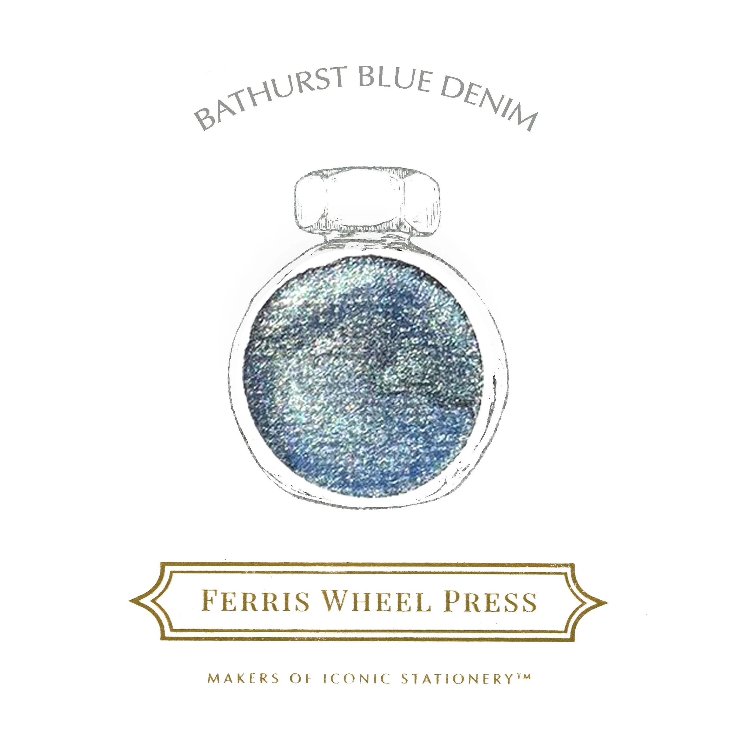FERRIS WHEEL PRESS | Tintero Vidrio 38 ml - EVERYDAY SHIMMER Bathurst Blue Denim - Imagen 2