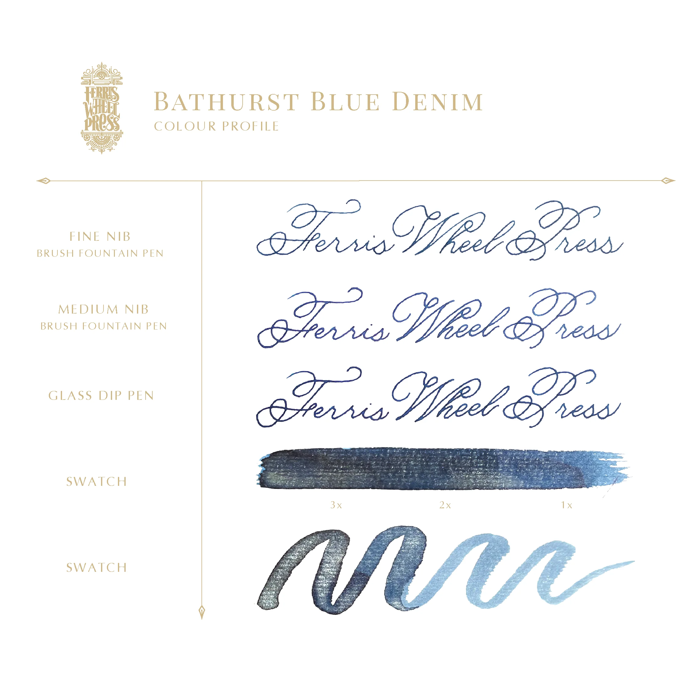 FERRIS WHEEL PRESS | Tintero Vidrio 38 ml - EVERYDAY SHIMMER Bathurst Blue Denim - Imagen 3