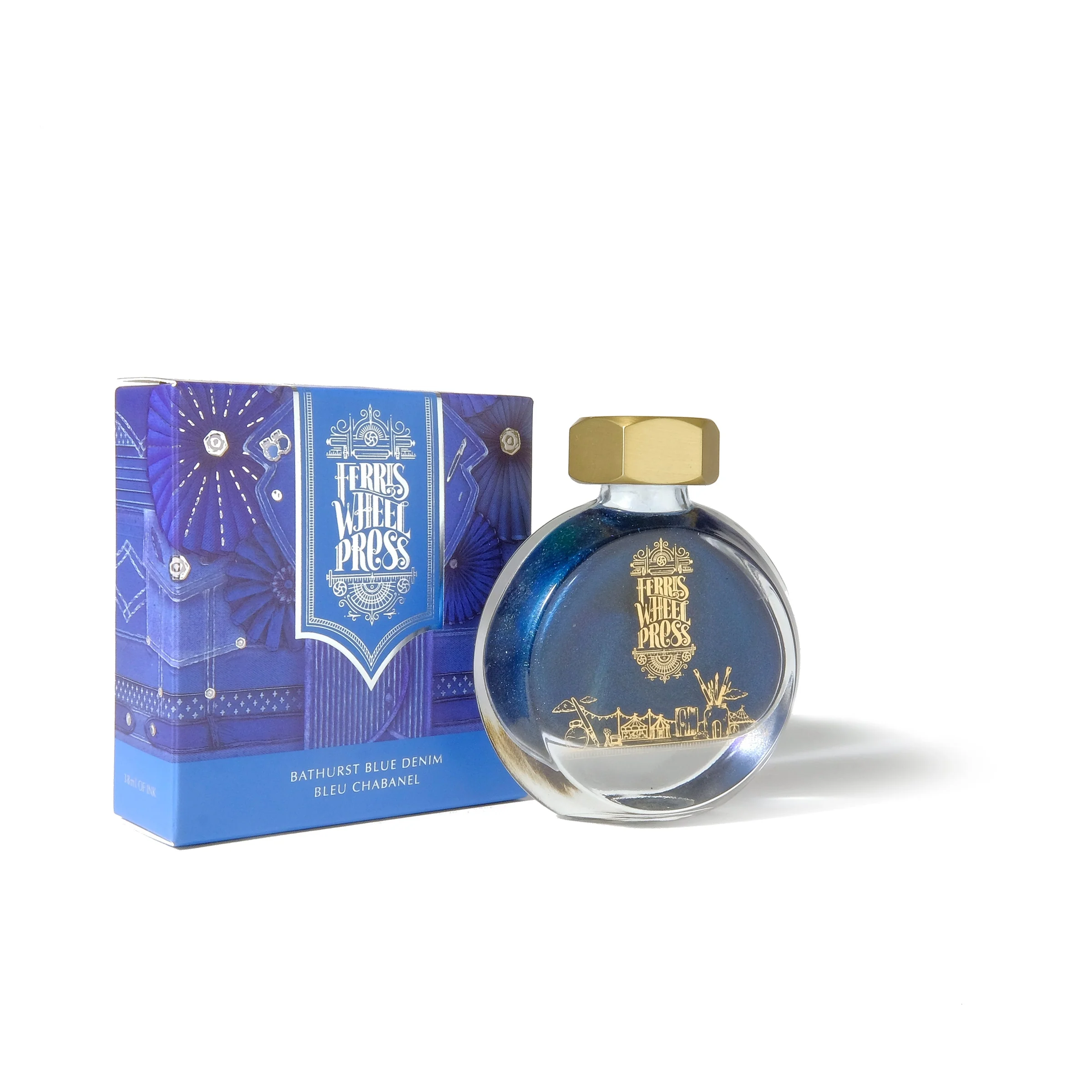 FERRIS WHEEL PRESS | Tintero Vidrio 38 ml - EVERYDAY SHIMMER Bathurst Blue Denim
