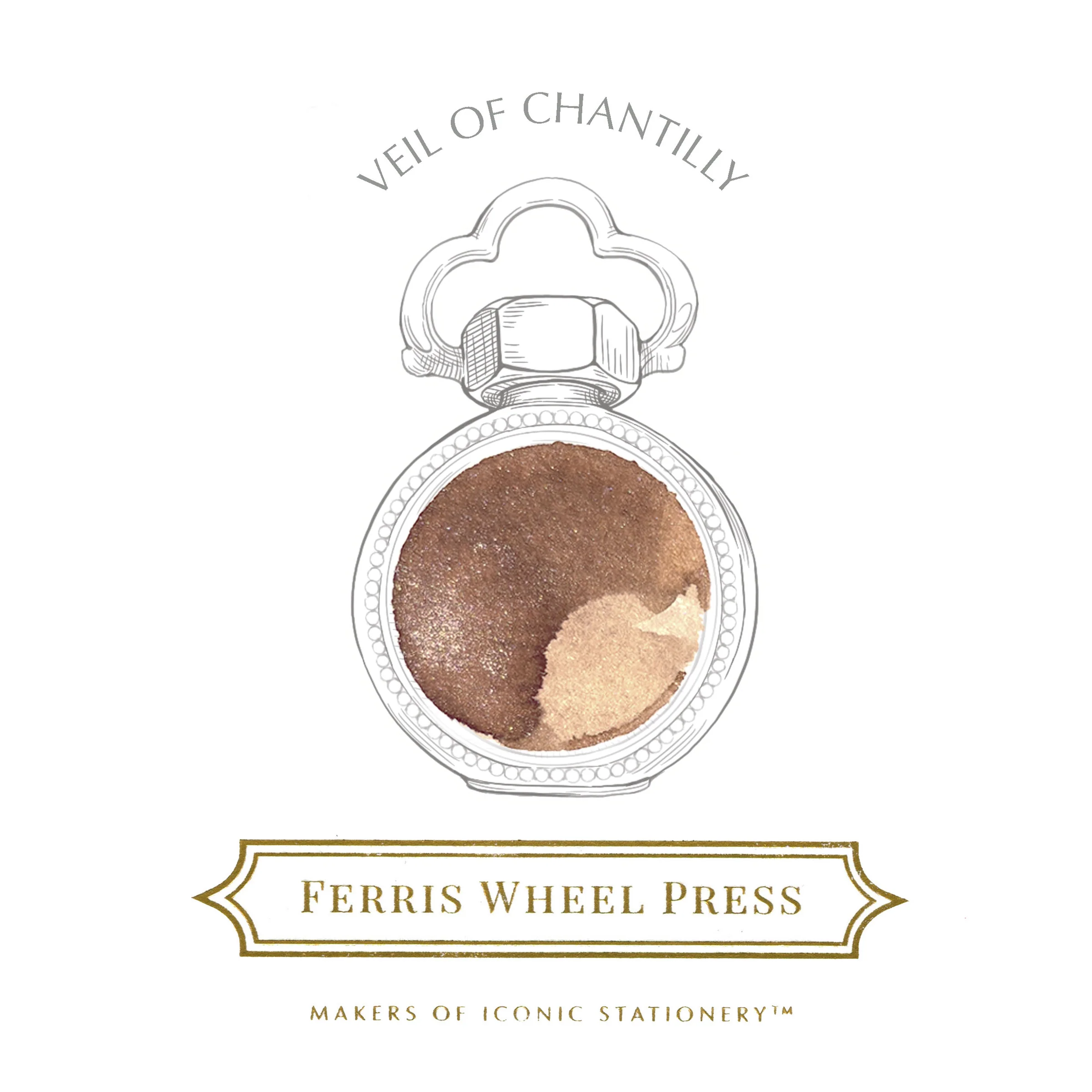 FERRIS WHEEL PRESS | Tintero Vidrio 38 ml - EVERYDAY SHIMMER Veil of Chantilly - Imagen 2