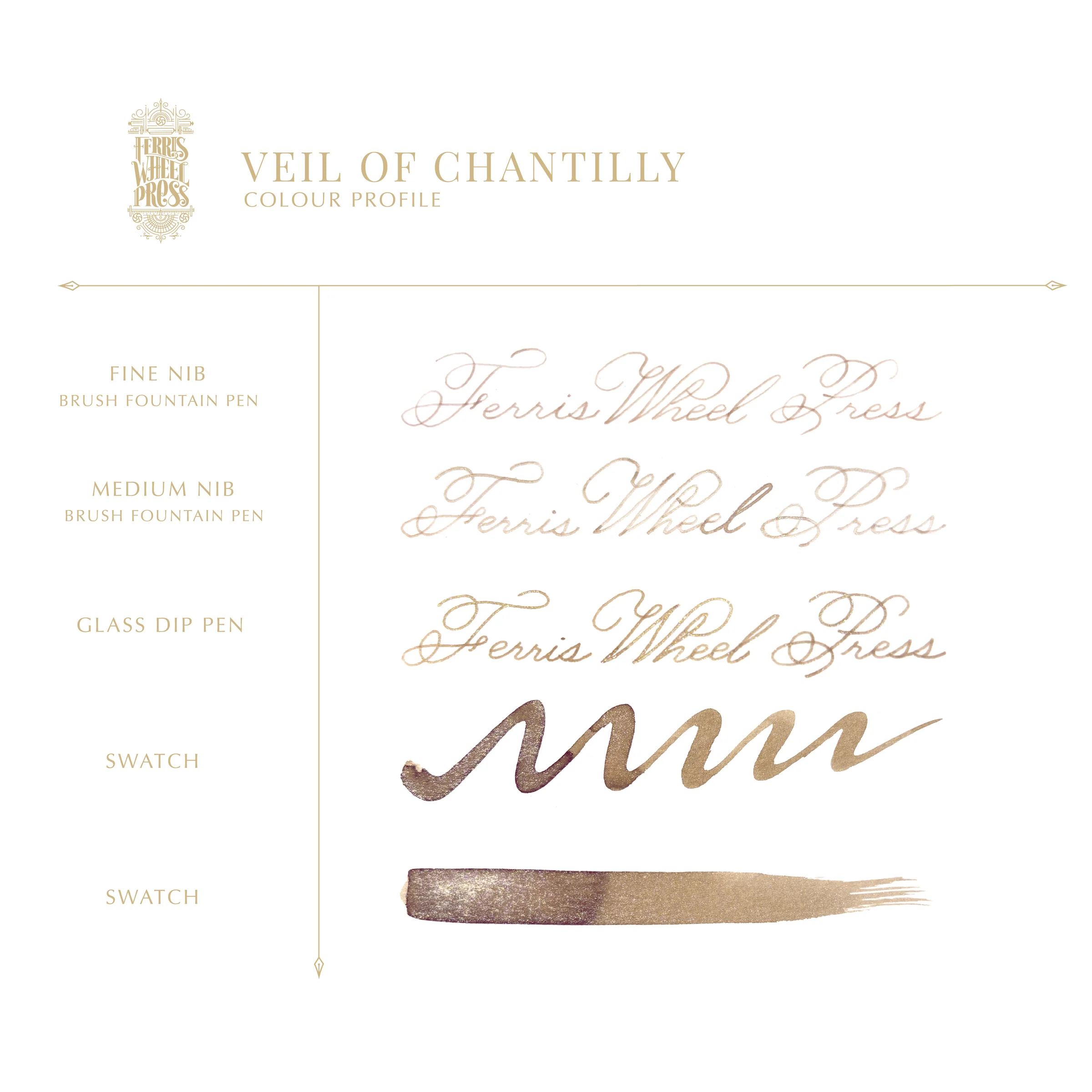 FERRIS WHEEL PRESS | Tintero Vidrio 38 ml - EVERYDAY SHIMMER Veil of Chantilly - Imagen 3