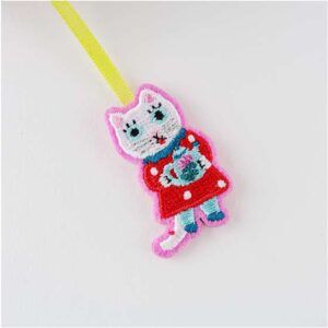 HOBONICHI | Marcapáginas Bordado - Yumi Kitagishi: White Cat