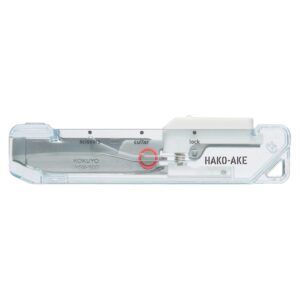 KOKUYO | Cutter y Tijeras 2 Way HAKOAKE - Transparent White