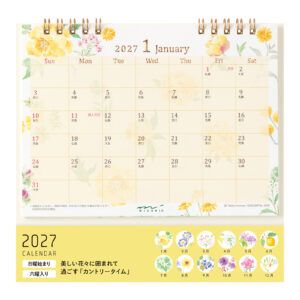 [PREVENTA] MIDORI | Calendario Sobremesa 2027 Ring M - Country Time Flower