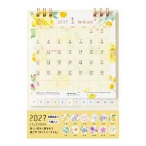 [PREVENTA] MIDORI | Calendario Sobremesa 2027 Ring S - Country Time Flower