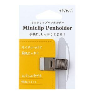 MIDORI | Pen Holder Pinza Miniclip - Negro