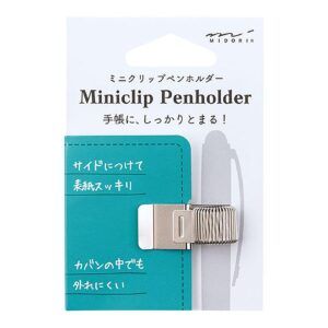 MIDORI | Pen Holder Pinza Miniclip - Plateado