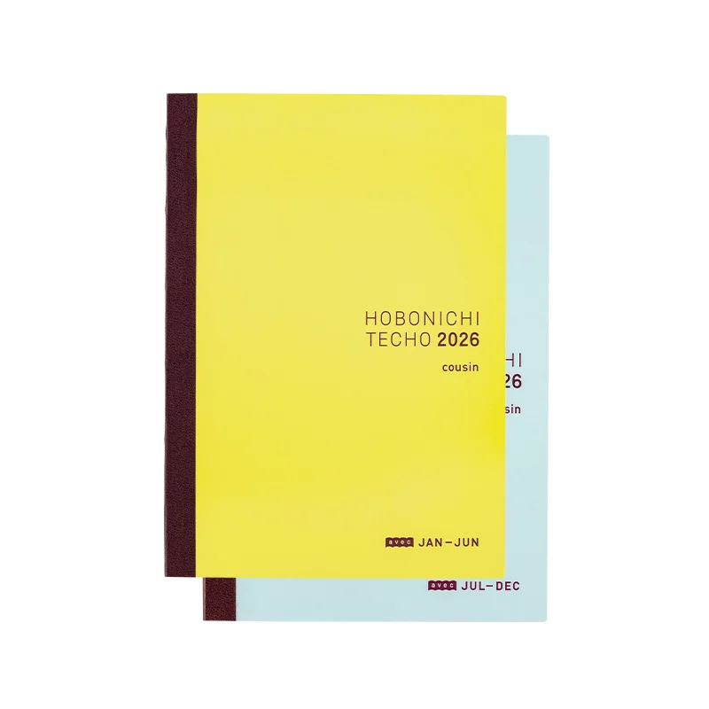Hobonichi Cousin Avec dividida en dos agendas semestrales