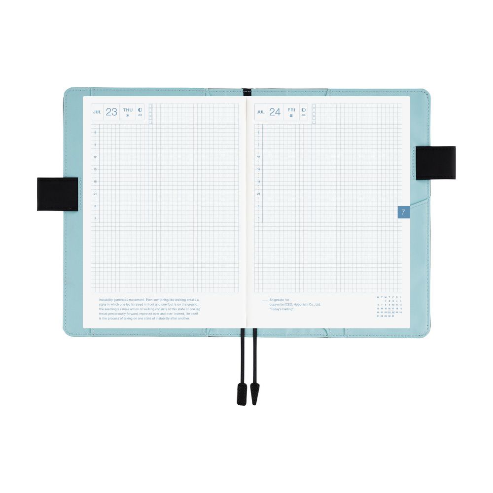 HOBONICHI | Funda COVER Cousin A5 - Colors (Black x Clear Blue) - Imagen 7
