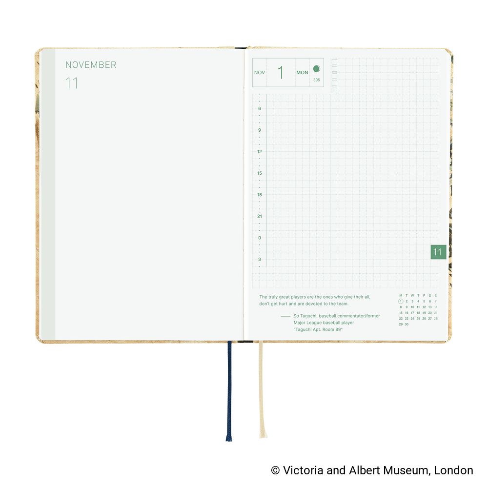 HOBONICHI | Agenda 2027 Diaria HON A6 - V&A Series: Vine ENG - Imagen 5