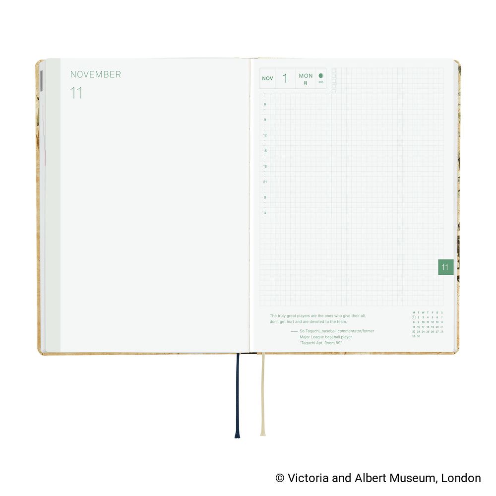 HOBONICHI | Agenda 2027 Diaria HON A5 – V&A Series (Vine) ENG - Imagen 5