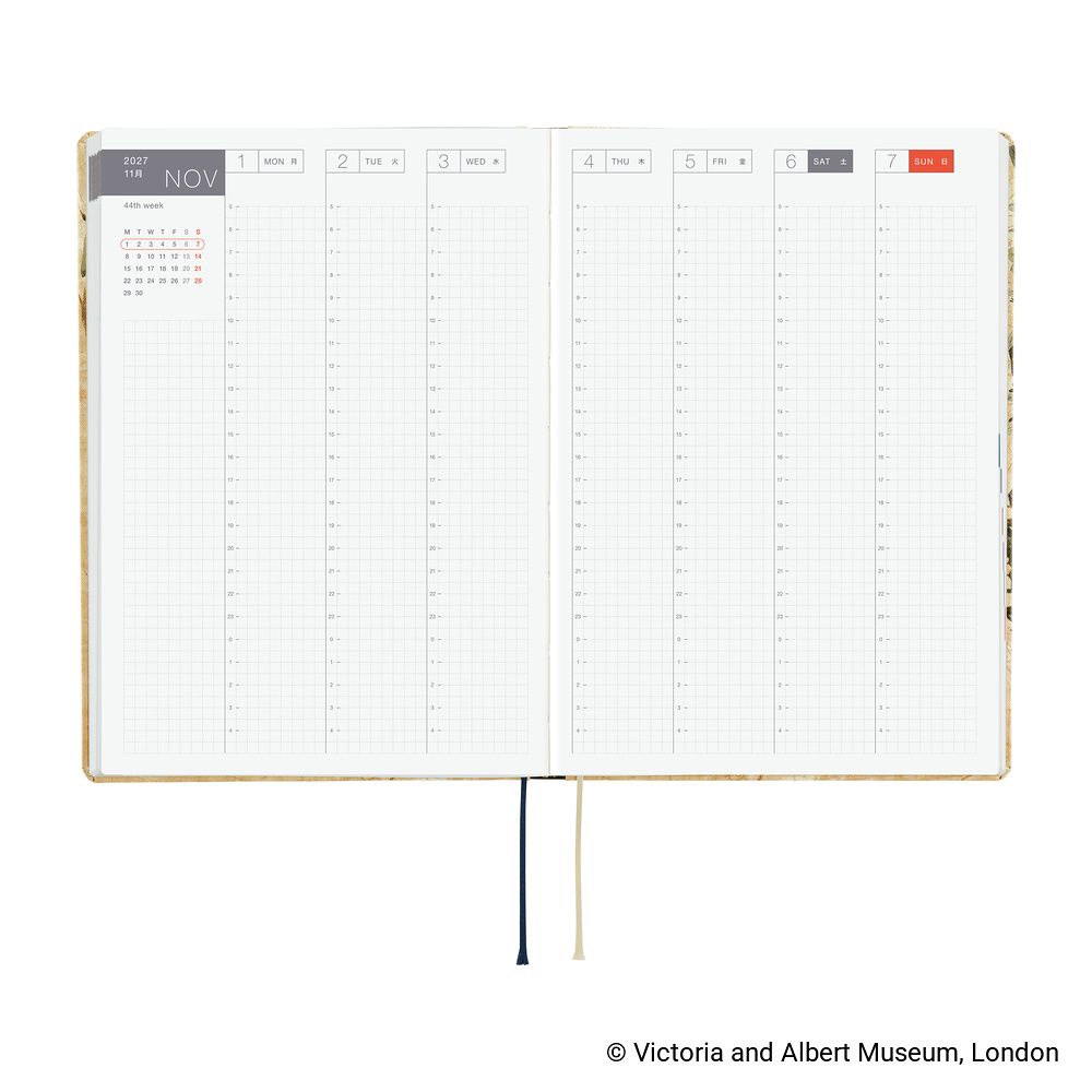 HOBONICHI | Agenda 2027 Diaria HON A5 – V&A Series (Vine) ENG - Imagen 7