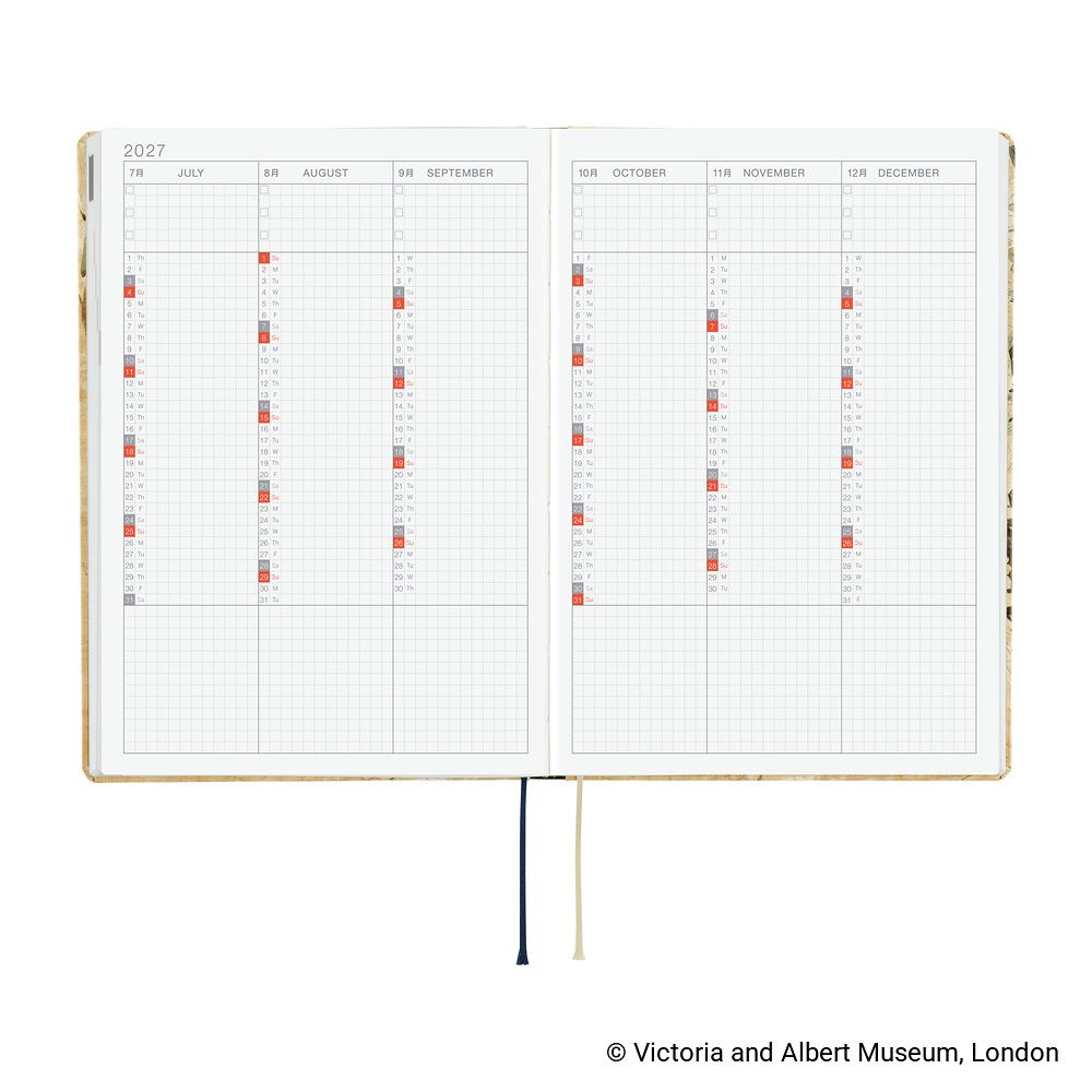 HOBONICHI | Agenda 2027 Diaria HON A5 – V&A Series (Vine) ENG - Imagen 8
