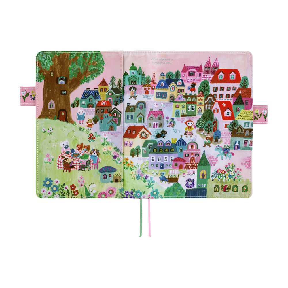 HOBONICHI | Funda COVER Cousin A5 - Yumi Kitagishi (White Cat Village) - Imagen 3