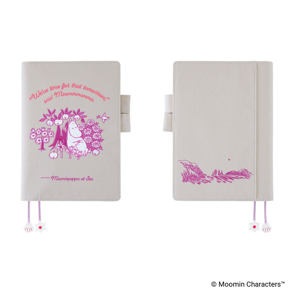 HOBONICHI | Funda COVER Cousin A5 - Moomin (My Yard - Pink Gray) - Imagen 5