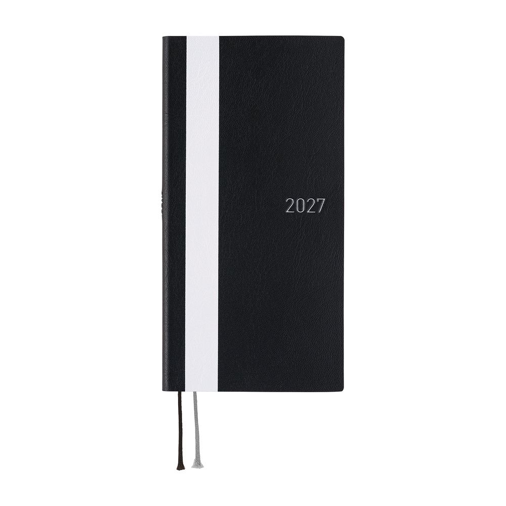 HOBONICHI | Agenda 2027 Semanal WEEKS B6 Slim - White Line (Black) ENG
