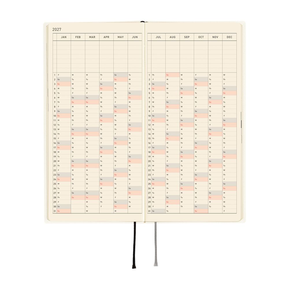 HOBONICHI | Agenda 2027 Semanal WEEKS B6 Slim - White Line (Ivory) ENG - Imagen 6