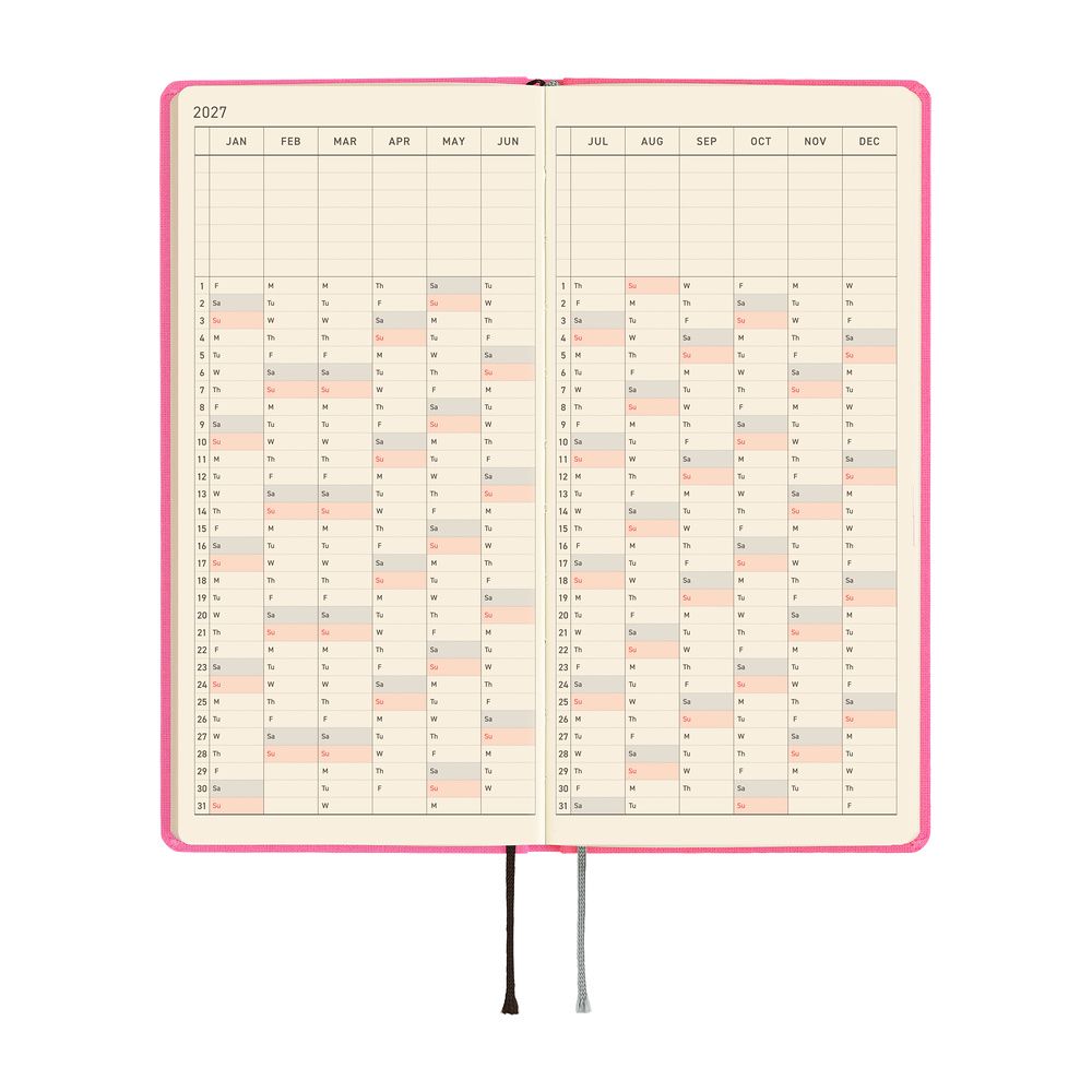 HOBONICHI | Agenda 2027 Semanal WEEKS B6 Slim - Colors (Pink Sapphire) ENG - Imagen 6