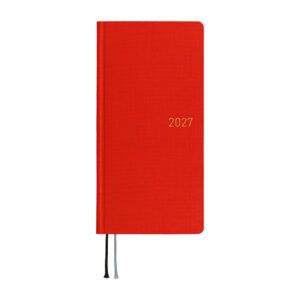 HOBONICHI | Agenda 2027 Semanal WEEKS B6 Slim - Colors (Poppy Red) ENG
