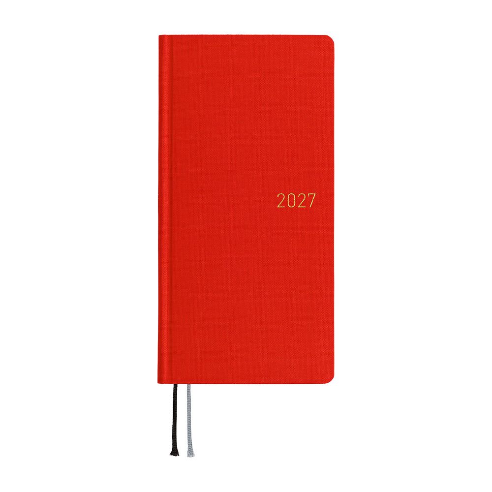 HOBONICHI | Agenda 2027 Semanal WEEKS B6 Slim - Colors (Poppy Red) ENG