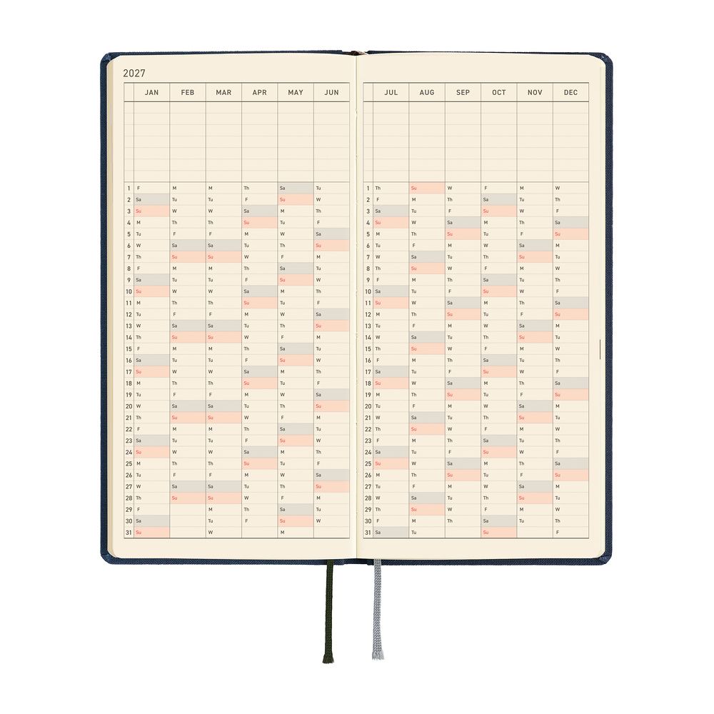 HOBONICHI | Agenda 2027 Semanal WEEKS B6 Slim - Colors (Midnight Blue) ENG - Imagen 6