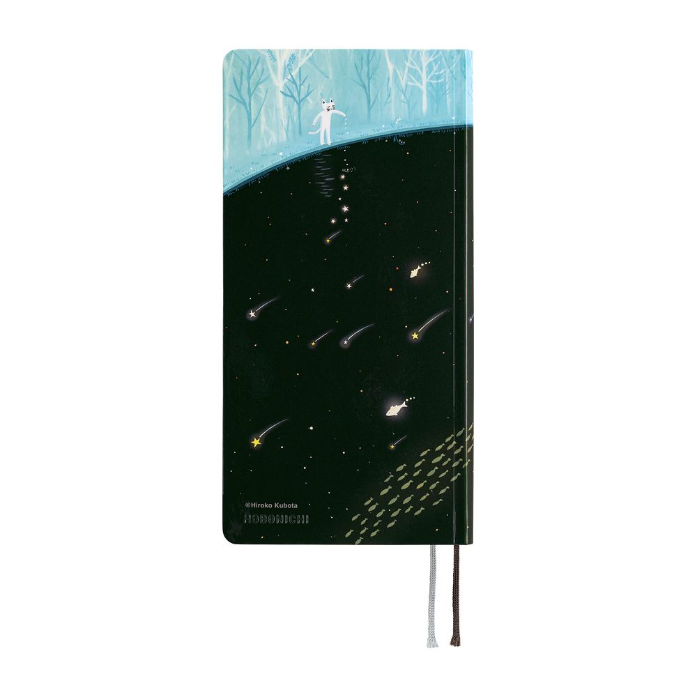 HOBONICHI | Agenda 2027 Semanal WEEKS B6 Slim - Hiroko Kubota (Meteor Shower in the Light Blue Forest) ENG - Imagen 2
