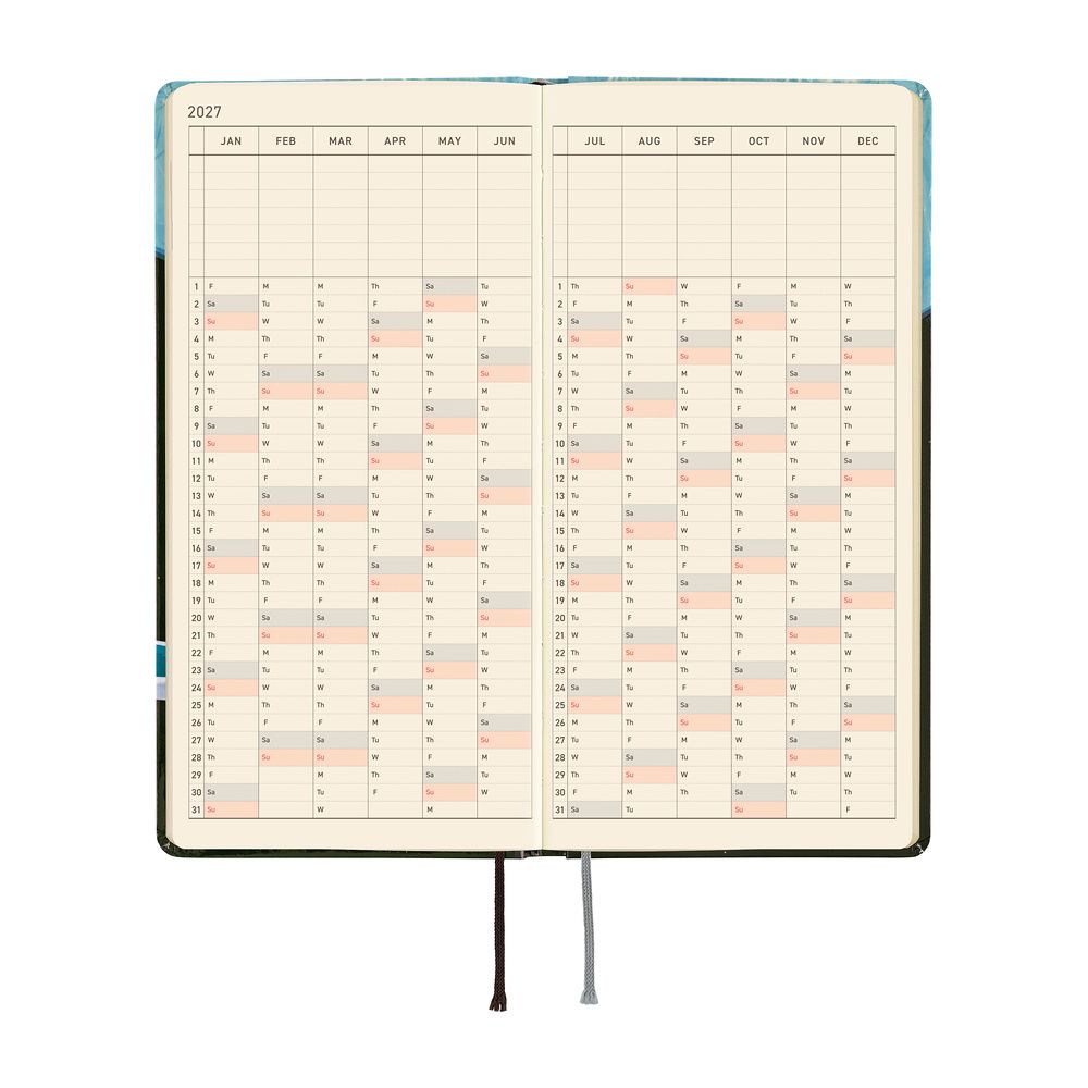 HOBONICHI | Agenda 2027 Semanal WEEKS B6 Slim - Hiroko Kubota (Meteor Shower in the Light Blue Forest) ENG - Imagen 6