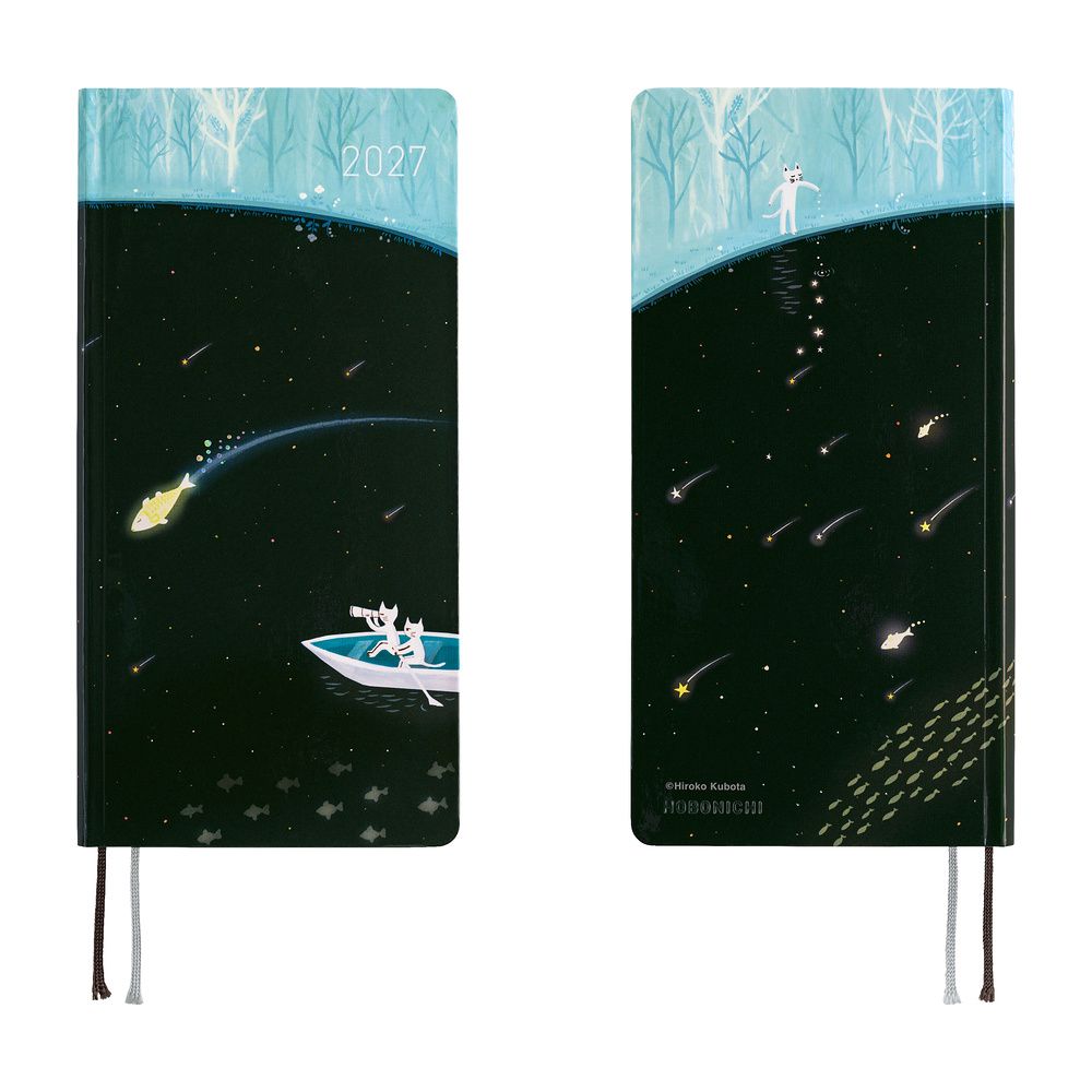 HOBONICHI | Agenda 2027 Semanal WEEKS B6 Slim - Hiroko Kubota (Meteor Shower in the Light Blue Forest) ENG - Imagen 7