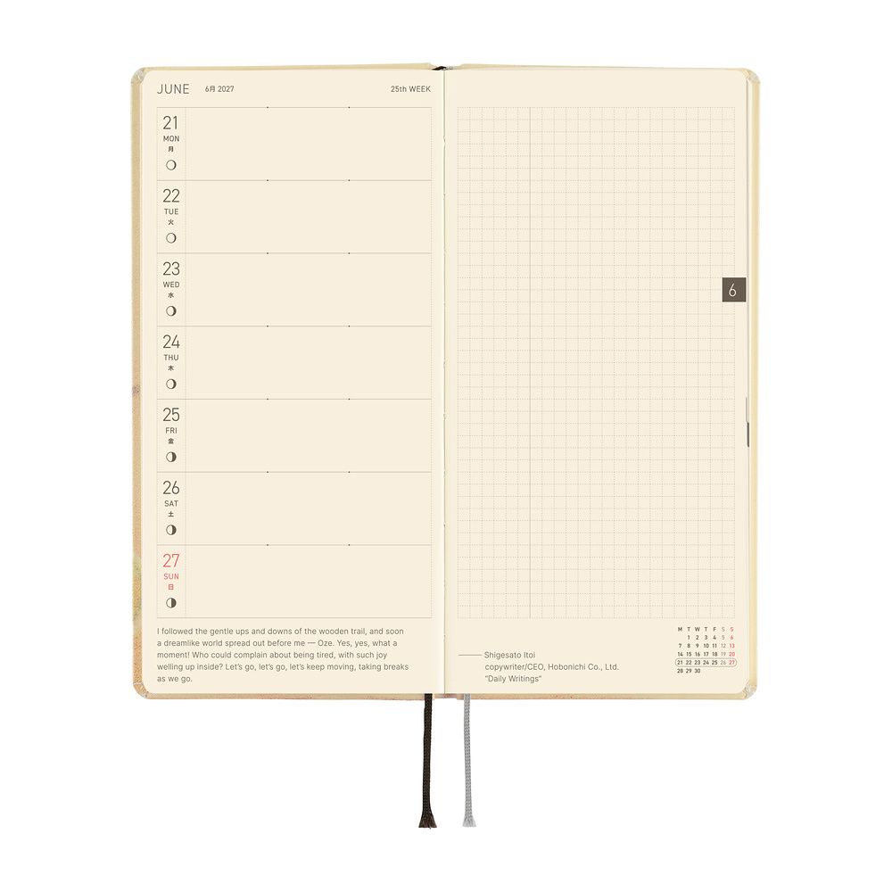 HOBONICHI | Agenda 2027 Semanal WEEKS B6 Slim - Akiko Miyakoshi (Once, in Spring) ENG - Imagen 5