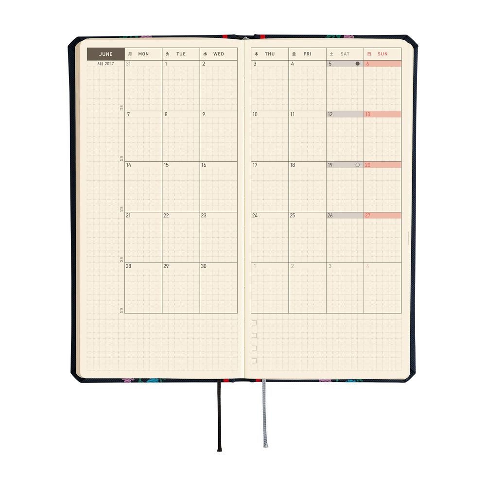 HOBONICHI | Agenda 2027 Semanal WEEKS B6 Slim - Yoshie Watanabe (Petit Bloom) ENG - Imagen 4