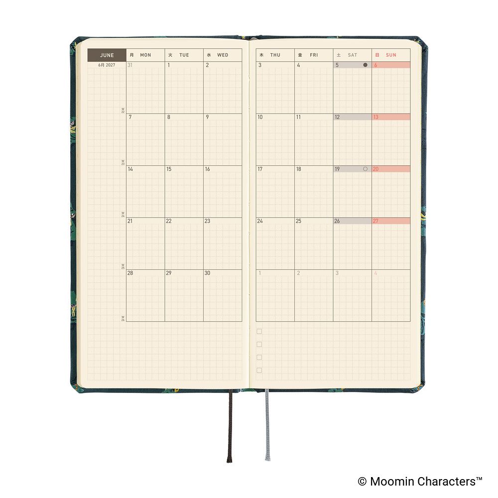 HOBONICHI | Agenda 2027 Semanal WEEKS B6 Slim - Moomin (A Day in the Life of Snufkin) ENG - Imagen 4