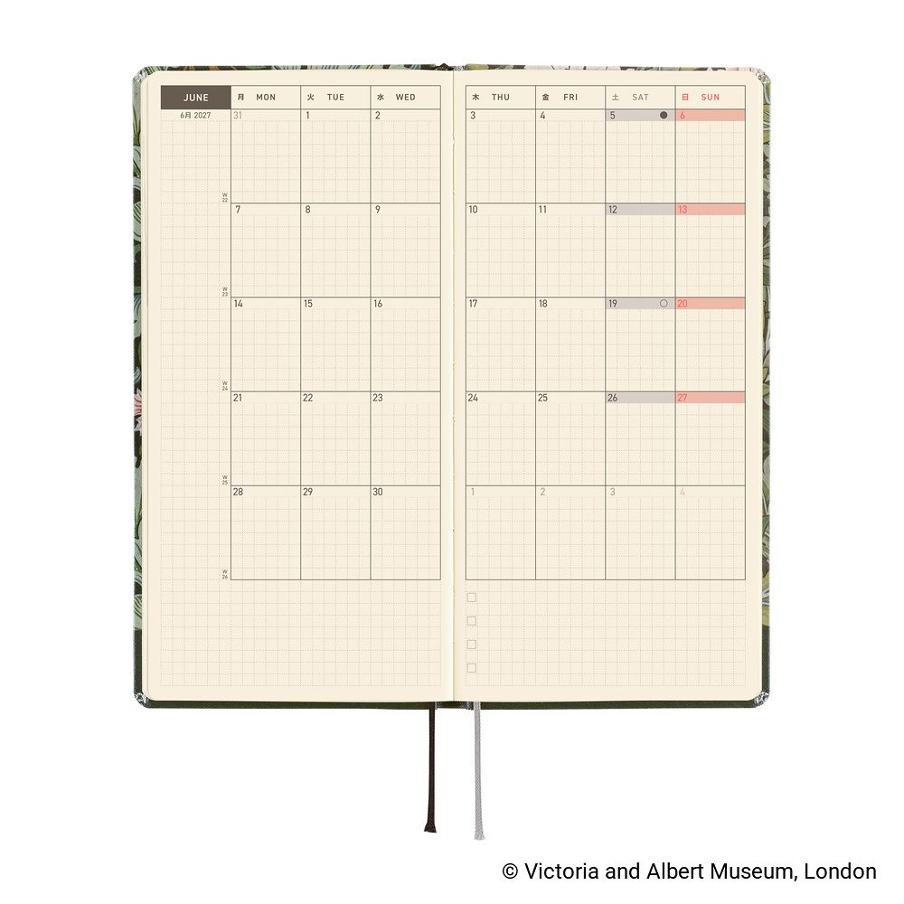 HOBONICHI | Agenda 2027 Semanal WEEKS B6 Slim - V&A Series (Leicester) ENG - Imagen 4
