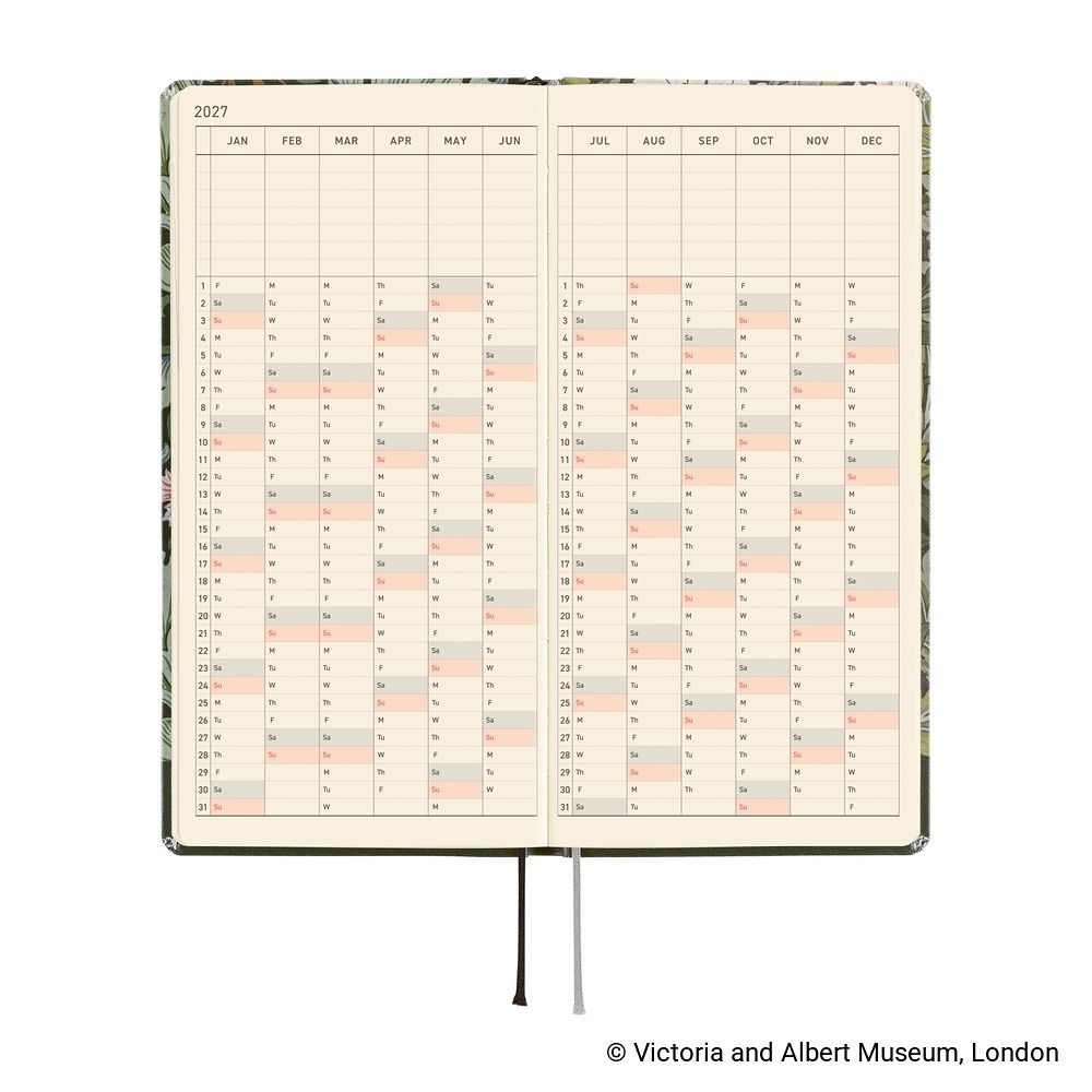 HOBONICHI | Agenda 2027 Semanal WEEKS B6 Slim - V&A Series (Leicester) ENG - Imagen 6