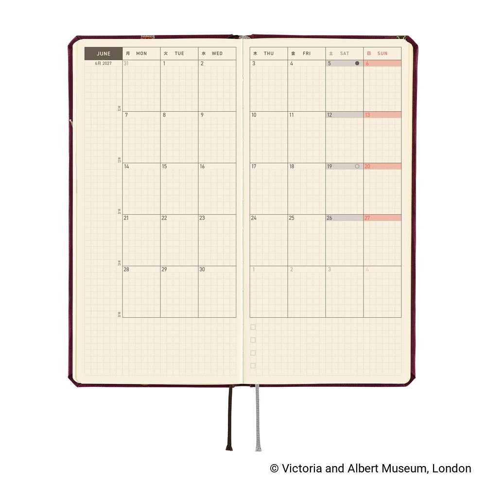 HOBONICHI | Agenda 2027 Semanal WEEKS B6 Slim - V&A Series (Welcome to the V&A) ENG - Imagen 4
