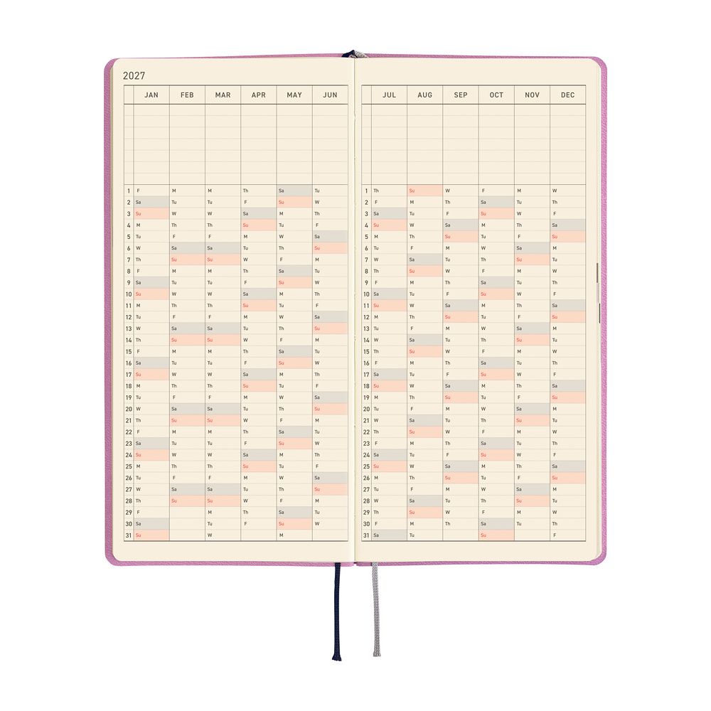 HOBONICHI | Agenda 2027 Semanal WEEKS B6 Slim - Smooth (Lavender Milk) ENG - Imagen 6