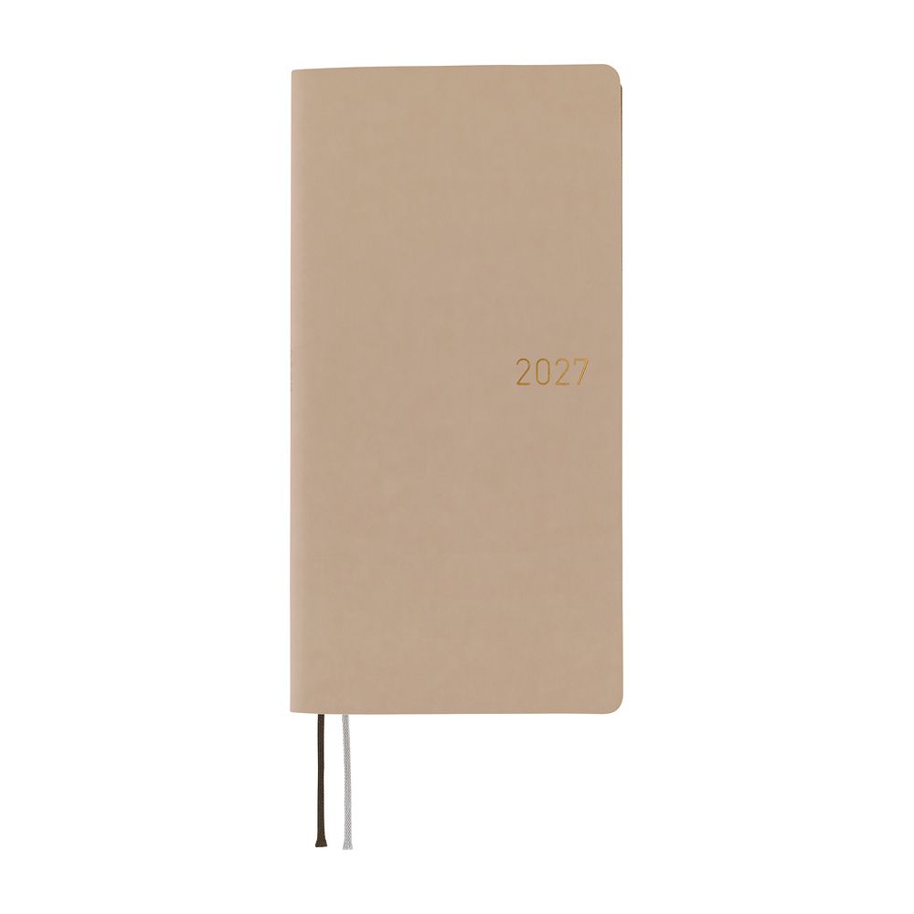 HOBONICHI | Agenda 2027 Semanal WEEKS B6 Slim - Smooth (Café au Lait) ENG