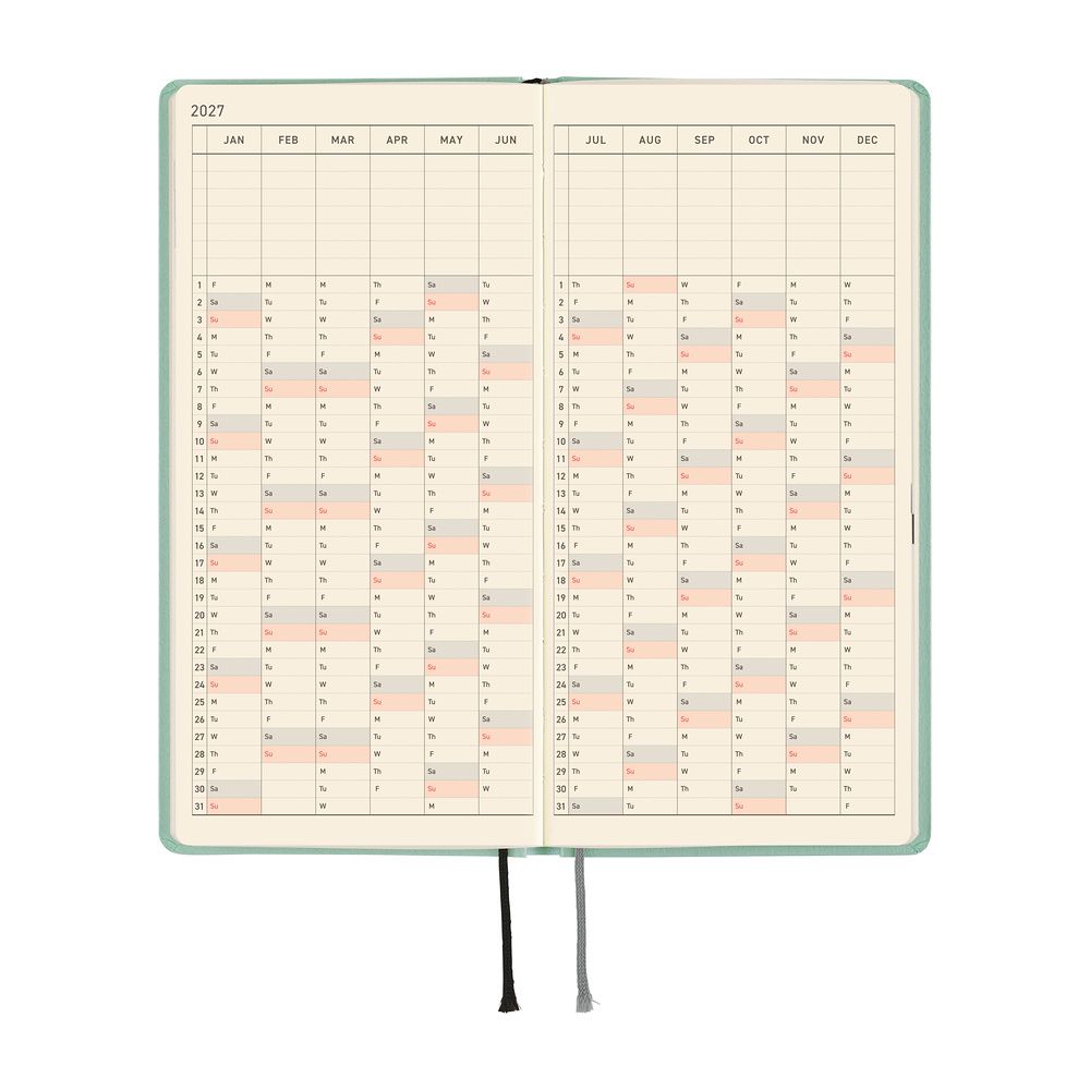 HOBONICHI | Agenda 2027 Semanal WEEKS B6 Slim - Paper Series (Frosty Jade) ENG - Imagen 6